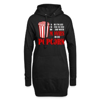 Popcorn and Movies - Hoodie-Kleid - Schwarz - Vorne