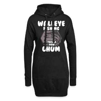 Pêche à la perche, poisson, perche, pêche à la perche - Sweat-shirt à capuche long Femme - noir - Devant