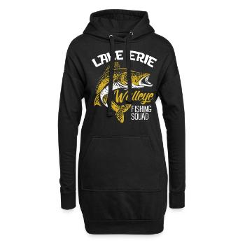 Pêche à la perche, poisson, perche, pêche à la perche - Sweat-shirt à capuche long Femme - noir - Devant