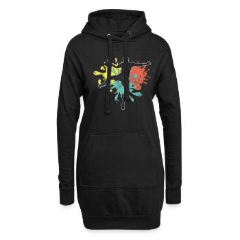 Handball - Hoodie-Kleid - Schwarz - Vorne