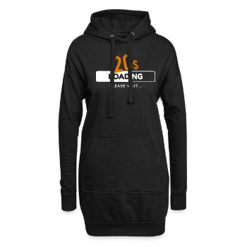 20e anniversaire Vingt ans 20s Barre de chargement Jeux - Sweat-shirt à capuche long Femme - noir - Devant