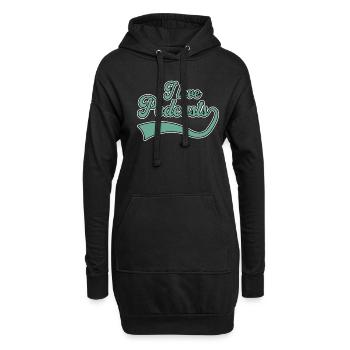 J’adore les podcasts - Sweat-shirt à capuche long Femme - noir - Devant