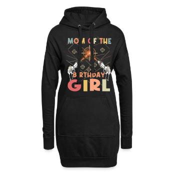 Cooles Lasertag Mama Party Geburtstagskind - Hoodie-Kleid - Schwarz - Vorne