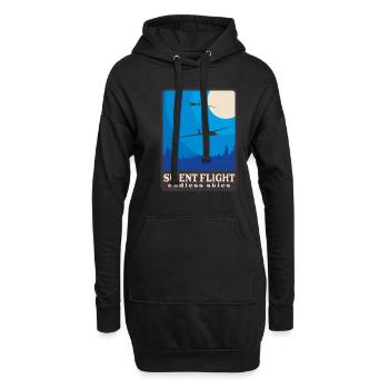 Planeur Planeur Rétro Planeur Pilote - Sweat-shirt à capuche long Femme - noir - Devant
