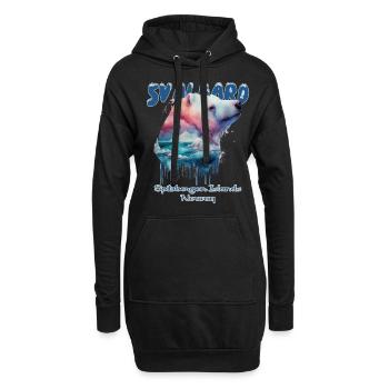 Svalbard Norvège Spitzberg Ours polaire - Sweat-shirt à capuche long Femme - noir - Devant