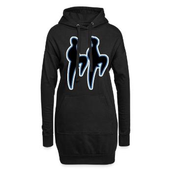 Boogie Woogie Retro Music Dancer Swing - Sweat-shirt à capuche long Femme - noir - Devant