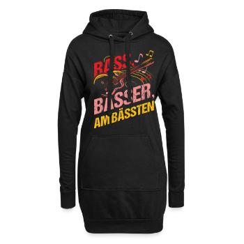 Bassisten, Bassgitarristen Gitarristen Bass - Hoodie-Kleid - Schwarz - Vorne