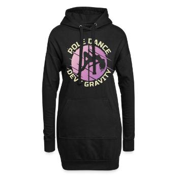 Pole Dance Tänzerin, Stangentanz, Pole Dancing - Hoodie-Kleid - Schwarz - Vorne