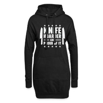 Messersammler Messer Sammeln - Hoodie-Kleid - Schwarz - Vorne