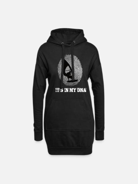 La planche à voile est dans mon ADN - Sweat-shirt à capuche long Femme - noir