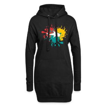 Dauphin - Sweat-shirt à capuche long Femme - noir - Devant
