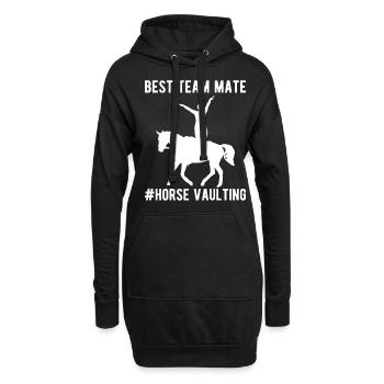 Voltige amusante sur le cheval - Sweat-shirt à capuche long Femme - noir - Devant
