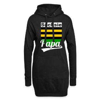 Sächsie Papa Vatertag Sachsen - Hoodie-Kleid - Schwarz - Vorne