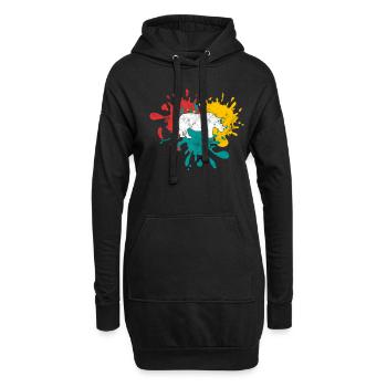 Nashorn - Hoodie-Kleid - Schwarz - Vorne