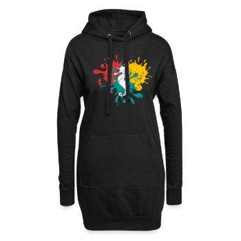 Hippocampe - Sweat-shirt à capuche long Femme - noir - Devant