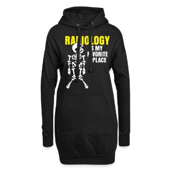 Röntgen Röntgenbild Radiologe Radiologie - Hoodie-Kleid - Schwarz - Vorne