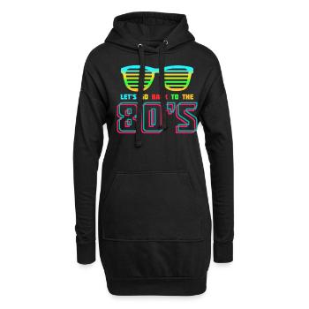 Années 80 1980 Party Disco Vintage Années 80 - Sweat-shirt à capuche long Femme - noir - Devant