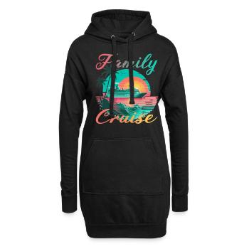 Family Cruise für Kreuzfahrt Fans - Hoodie-Kleid - Schwarz - Vorne