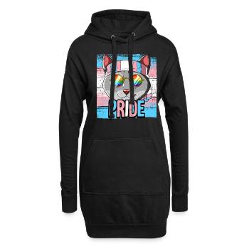 Pride LGBTQ Transgender Flagge Kostüm Pride Month - Hoodie-Kleid - Schwarz - Vorne