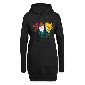 Schildkröte - Hoodie-Kleid - Schwarz - Vorne
