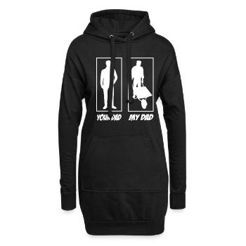 Ton père mon père horticulteur papa - Sweat-shirt à capuche long Femme - noir - Devant