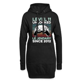 Niveau 11 ans Année d’anniversaire 2012 Gamer Boy - Sweat-shirt à capuche long Femme - noir - Devant