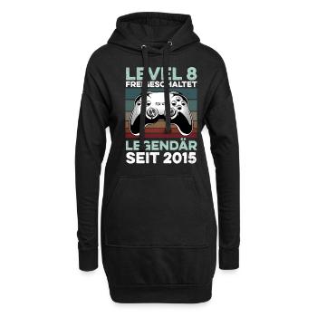 Niveau 8 ans 8e anniversaire année 2015 Jeunes joueurs - Sweat-shirt à capuche long Femme - noir - Devant