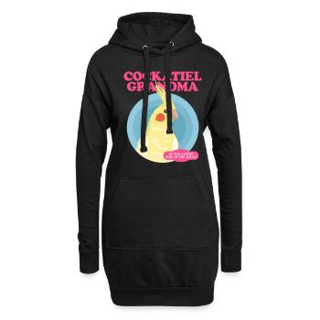 Cockatiel Grand-mère Oiseau Propriétaire Cadeau - Sweat-shirt à capuche long Femme - noir - Devant