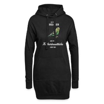 Katharinasittich I Sittich ZiervogelMotiv für - Hoodie-Kleid - Schwarz - Vorne
