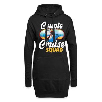 Kreuzfahrt Kreuzfahrt Reisende Paar Kreuzfahrt - Hoodie-Kleid - Schwarz - Vorne