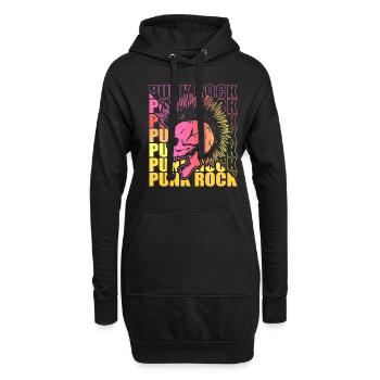 Punk Rock Pogo Anarchie Punks Punk Rocker Punk - Hoodie-Kleid - Schwarz - Vorne