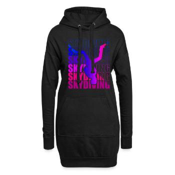 Skydive Freefly Fallschirmspringer Shirt Skydiving - Hoodie-Kleid - Schwarz - Vorne