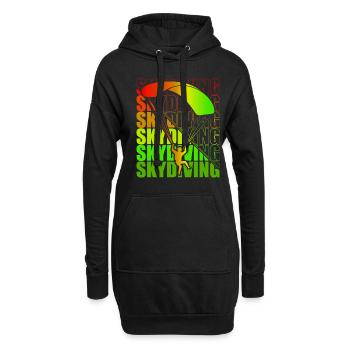 Skydive Freefly Fallschirmspringer Shirt Skydiving - Hoodie-Kleid - Schwarz - Vorne