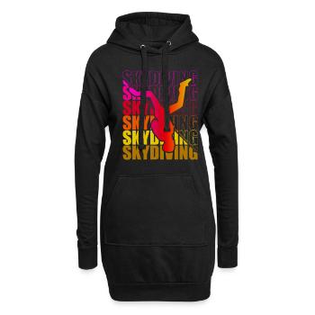 Skydive Freefly Fallschirmspringer Shirt Skydiving - Hoodie-Kleid - Schwarz - Vorne