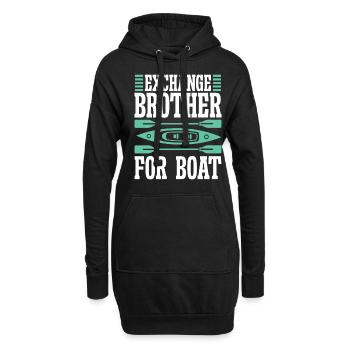 Échange frère pour bateau - Sweat-shirt à capuche long Femme - noir - Devant
