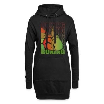 Boxen Martial Arts Boxing Box Club Boxer - Hoodie-Kleid - Schwarz - Vorne