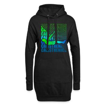 Calisthenics Street Workout Gymnastik Fitness - Hoodie-Kleid - Schwarz - Vorne