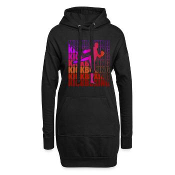 Kickboxer Arts Martiaux Kickboxing Kickboxen - Sweat-shirt à capuche long Femme - noir - Devant