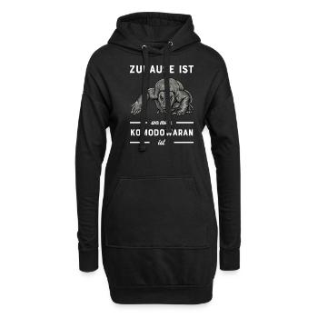 Komodowaran I Komododrache Motiv für Reptilien - Hoodie-Kleid - Schwarz - Vorne
