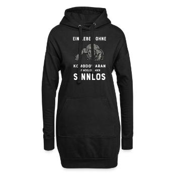 Komodowaran I Komododrache Motiv für Reptilien - Hoodie-Kleid - Schwarz - Vorne