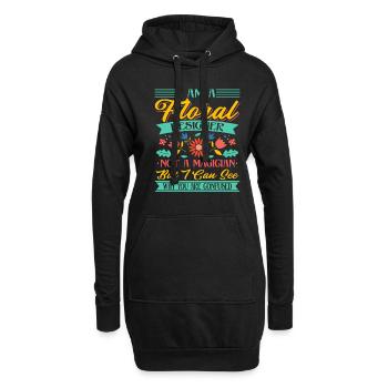 I Am A Floral Designer Florist - Hoodie-Kleid - Schwarz - Vorne
