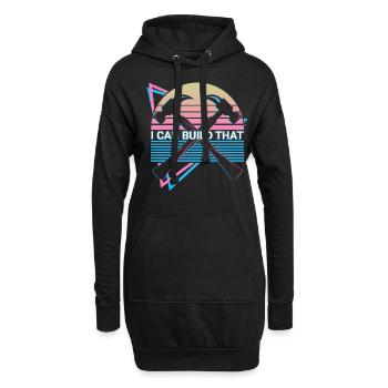 Funny Carpenter Retro Carpentry - Hoodie Dress - black - Front