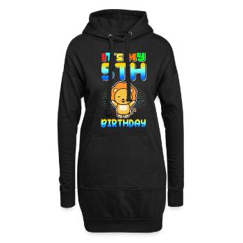 5. Geburtstag | 5 Jahre alt Geschenkidee Geschenk - Hoodie-Kleid - Schwarz - Vorne