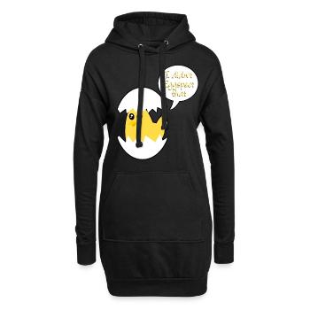 Hühner Eier Hühnerei Ei Huhn - Hoodie-Kleid - Schwarz - Vorne