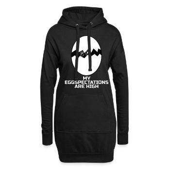 Huhn Eier lustig Hühnerei Ei Hühner - Hoodie-Kleid - Schwarz - Vorne