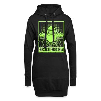 Alien Egg Extraterrestrial Eggs vaisseau spatial - Sweat-shirt à capuche long Femme - noir - Devant