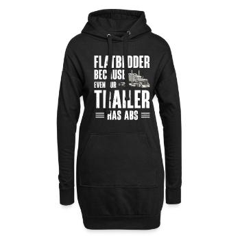Pritschenwagenfahrer Lkw-Fahrer - Hoodie-Kleid - Schwarz - Vorne