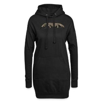 Komodowaran I Komododrache Motiv für Reptilien - Hoodie-Kleid - Schwarz - Vorne