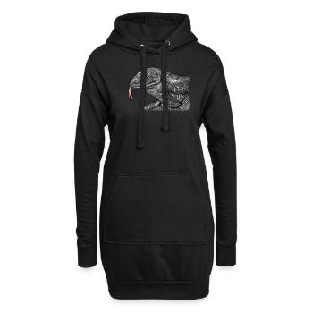 Komodowaran I Komododrache Motiv für Reptilien - Hoodie-Kleid - Schwarz - Vorne