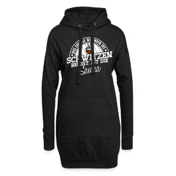Sauna Witz Saunist Saunisten Saunieren - Hoodie-Kleid - Schwarz - Vorne